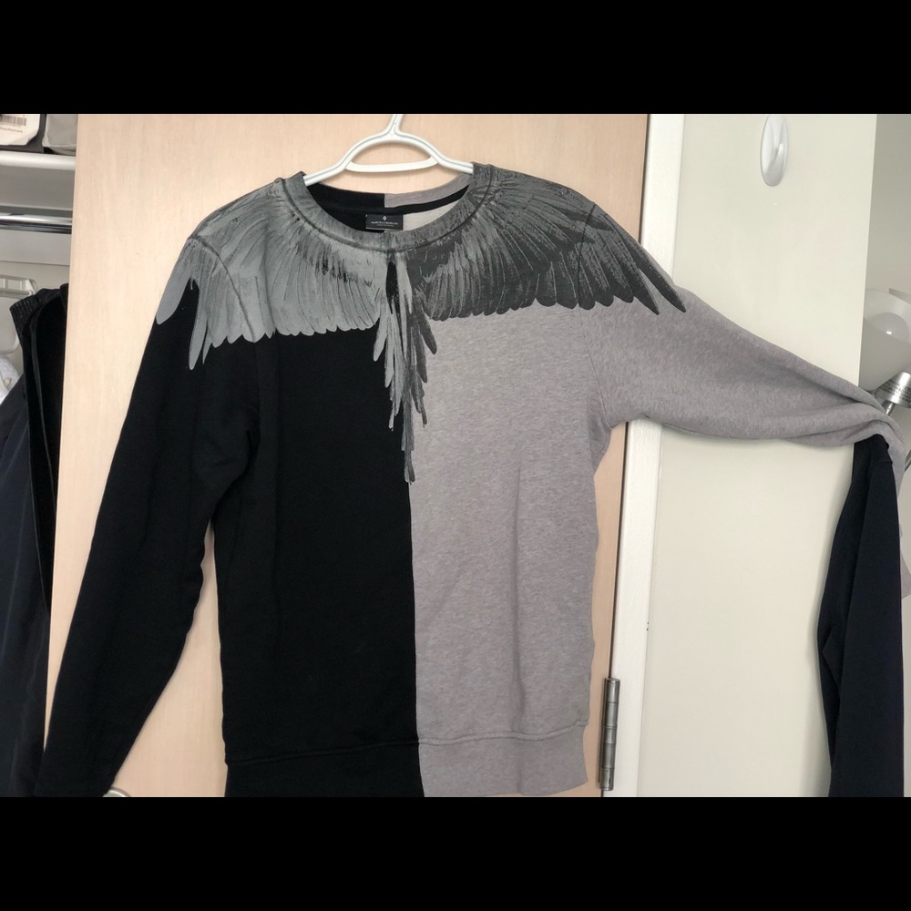 Marcelo Burlon Black and gray Asher sweatshirt